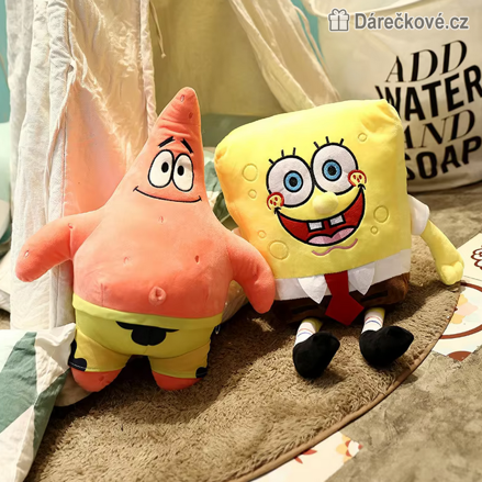 Plyšový Spongebob a Patrik, set 2ks. Vel.35cm
