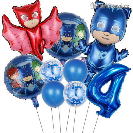PJ Masks Narozeninový set balonků (Pyžamasky), typ 2