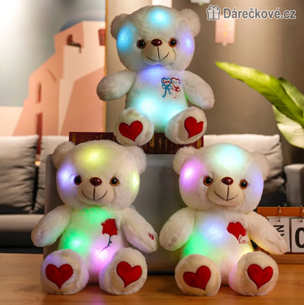 Plyšový svítící LED medvídek