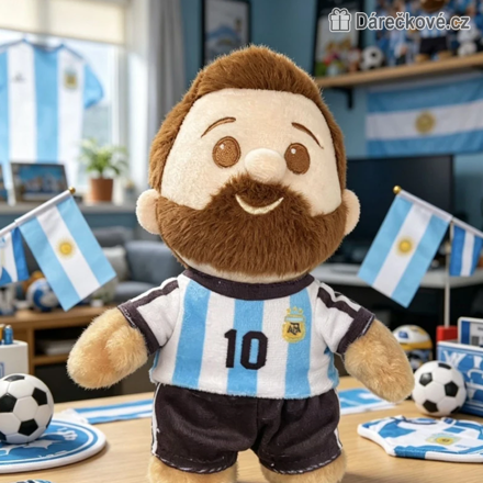 Messi plyšák 15 cm | Fotbalová plyšová figurka