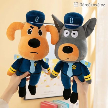 Plyšový Sheriff Labrador a Vlk 30 cm | Plyšák z animovaného seriálu
