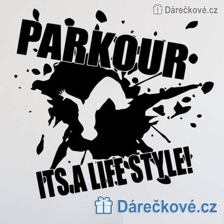 Parkour - životní styl, samolepka na zeď, 2 velikosti