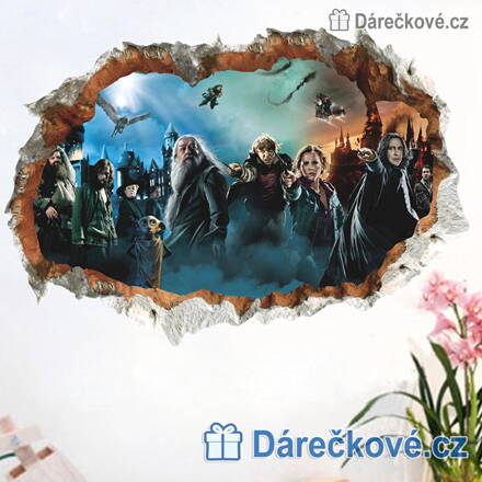 Harry Potter, samolepka na zeď, vel. 70x50 cm