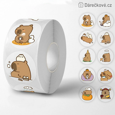 500 ks samolepek Capybara