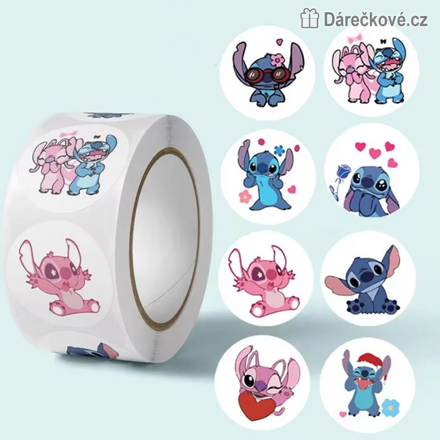 500 ks samolepek Lilo a Stitch