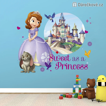 Princezna Sofie (Sofia) samolepka na zeď, typ 1
