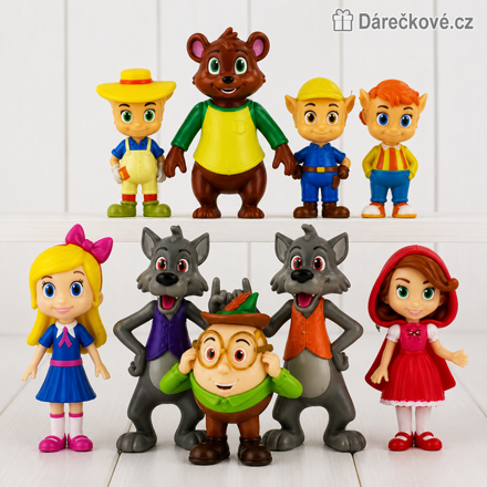 Figurky Zlatovláska a medvídek Goldie & Bear | Sada 9 figurek z pohádky