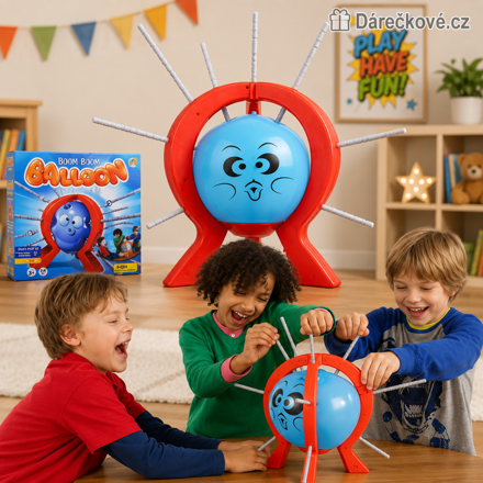 Rodinná hra Praskni balónek Boom Boom Balloon červená | Společenská hra