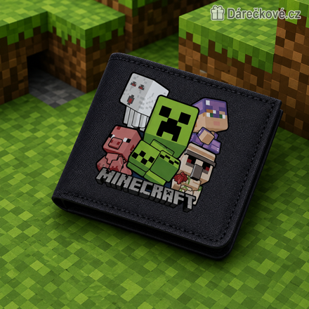 Peněženka Minecraft Creeper | Dětská peněženka Minecraft, typ 3
