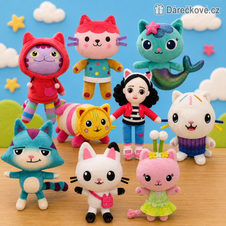 Plyšáci Gabby’s Dollhouse 20–30 cm | Gabinin kouzelný domek