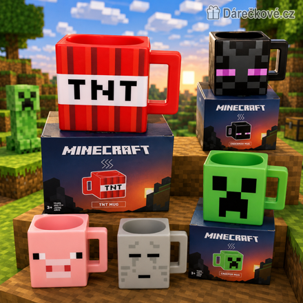 Hrneček Minecraft | Keramický hrnek s motivem Minecraft pro děti