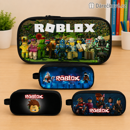 Školní penál Roblox na | Dvoupatrový penál pro děti, 4 typy 