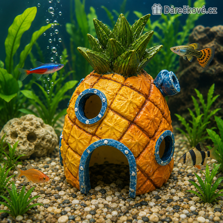 Dům Spongeboba (Ananas), domeček na hraní nebo do akvária (Spongebob)
