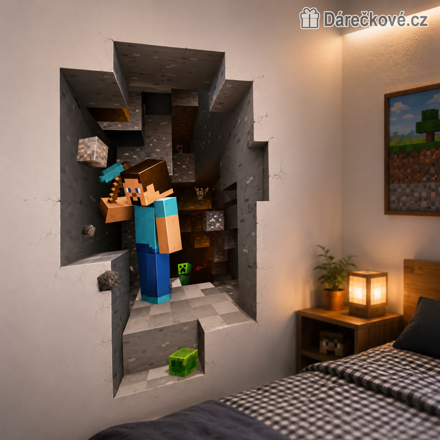 Minecraft samolepka na zeď, vel. 79x44cm
