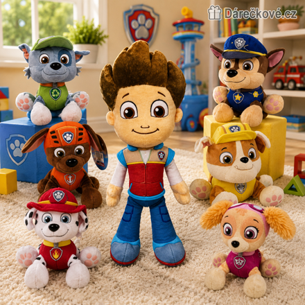 Plyšové hračky z pohádky Psí patrola (Paw Patrol)