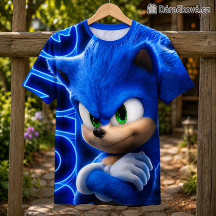 Dětské tričko z pohádky Ježek Sonic – Velký Sonic