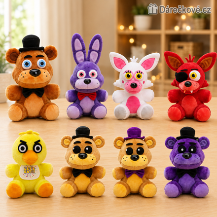 Plyšáci z oblíbené a strašidelné hry Five Nights at Freddy's, vel. 25cm