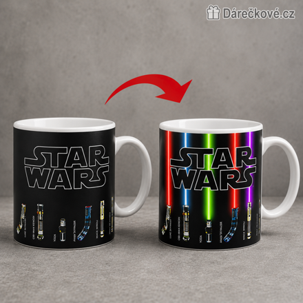Star wars měnící se magický hrnek reagující na teplo (Hvězdné války)
