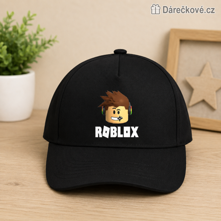 Dětská kšiltovka / čepice ze hry Roblox - černá