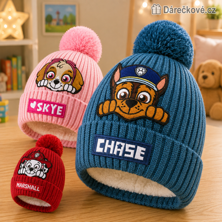 Zimní pletená čepice Tlapková patrola (Paw Patrol)