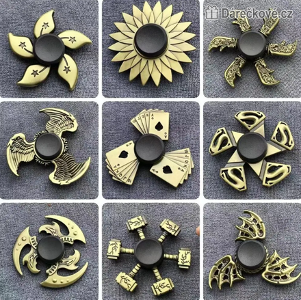 Populární antistresová hračka Fidget spinner, 9 typů