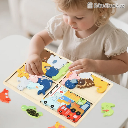 Kreativní dřevěné puzzle