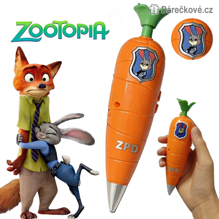 Zootropolis mrkvová propiska s hlasovým záznamníkem | Judy Hopps