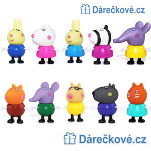 Prasátko Pepina, sada figurek, 10 kusů 