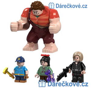 Figurky z pohádky Raubíř Ralf a internet, 4 kusů (stavebnice typu Lego)