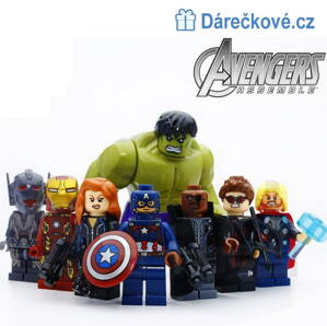 Avengers, 8 ks Mini figurky kompatibilní s Lego