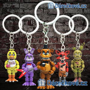 Sada čtyř klíčenek ze hry Five Nights at Freddy's