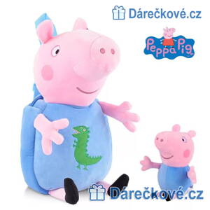 Plyšový batoh z pohádky Prasátko Peppa - Pepina (Peppa Pig) - modrý