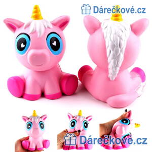 Mačkací růžový jednorožec, vel. 14cm