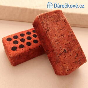 Plyšová měká cihla, imitace skutečné cihly 