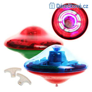 Svítící a hrající "káča" typu Ufo 
