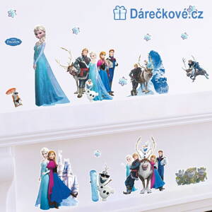 Samolepka Ledové království (Elza a Anna, Frozen) 60x33 cm - mix obrázků