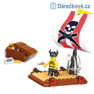Pirátská loď 64 dílků kompatibilní s Lego