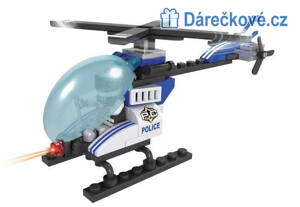 Policejní malý vrtulník, kompatibilní s Lego 