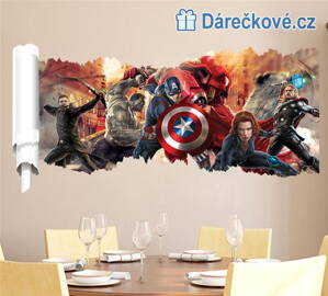 Avengers samolepka na zeď, vel. 90x46cm
