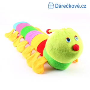 Dlouhá barevná plyšová stonožka 50cm 