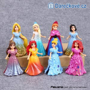 Figurky princezen se sundavacími šaty,  8ks