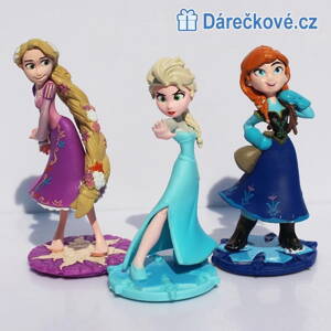 Figurky Princezna Elsa, Anna a Rapunzel 3ks