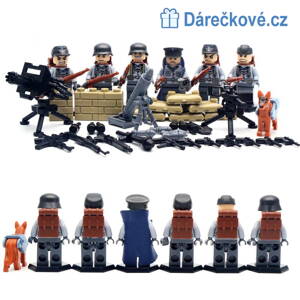 Vojáci z druhé světové války, 6ks, kompatibilní s Lego