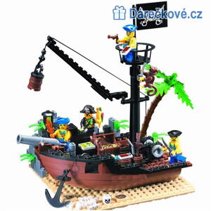 Pirátská loď, 178 dílků, kompatibilní s Lego