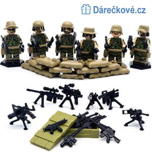 Zásahová vojenská jednotka, 6ks, kompatibilní s Lego