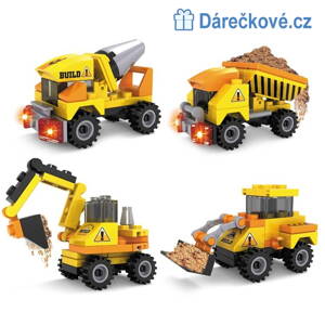 Čtyři pracovní stroje, kompatibilní s Lego