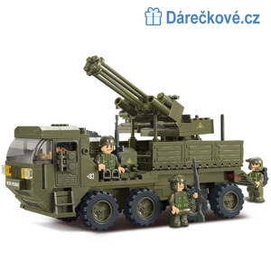 Vojenské nákladní auto, 306 dílků,  kompatibilní s Lego