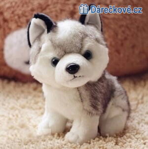 Plyšový pejsek Husky Kawaii, vel. 18cm 