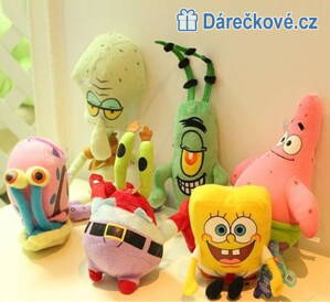 6ks velkých plyšových hraček SpongeBob 25-15cm