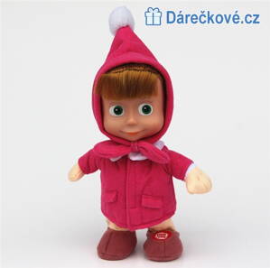 Růžová panenka Máša z pohádky Máša a medvěd, vel. 22cm 